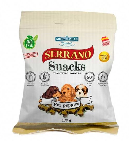 Serrano Snacks Para Perros Bolsa Cachorros Mediterranean Natural 62e13477e53fa
