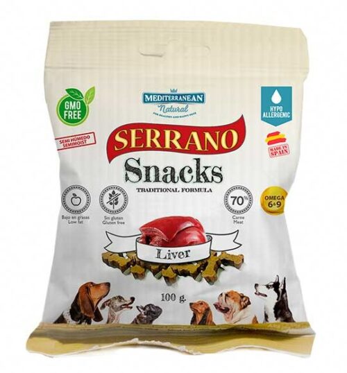 Serrano Snacks Para Perros Bolsa Higado Mediterranean Natural 62e12bd0e2992