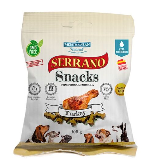 Serrano Snacks Para Perros Bolsa Pavo Mediterranean Natural 62e12d2988bb8