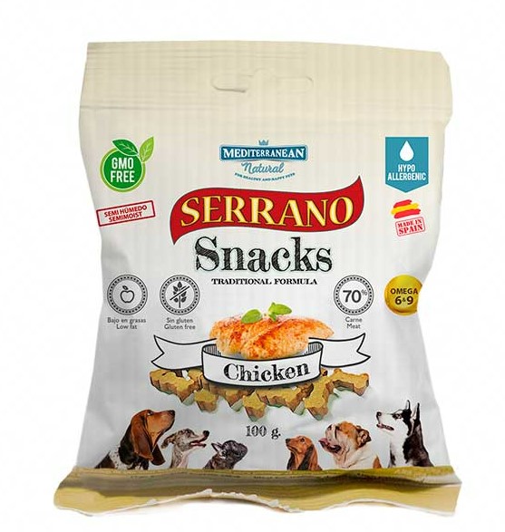 Serrano Snacks Para Perros Bolsa Pollo Mediterranean Natural 62e1352cbd9c7